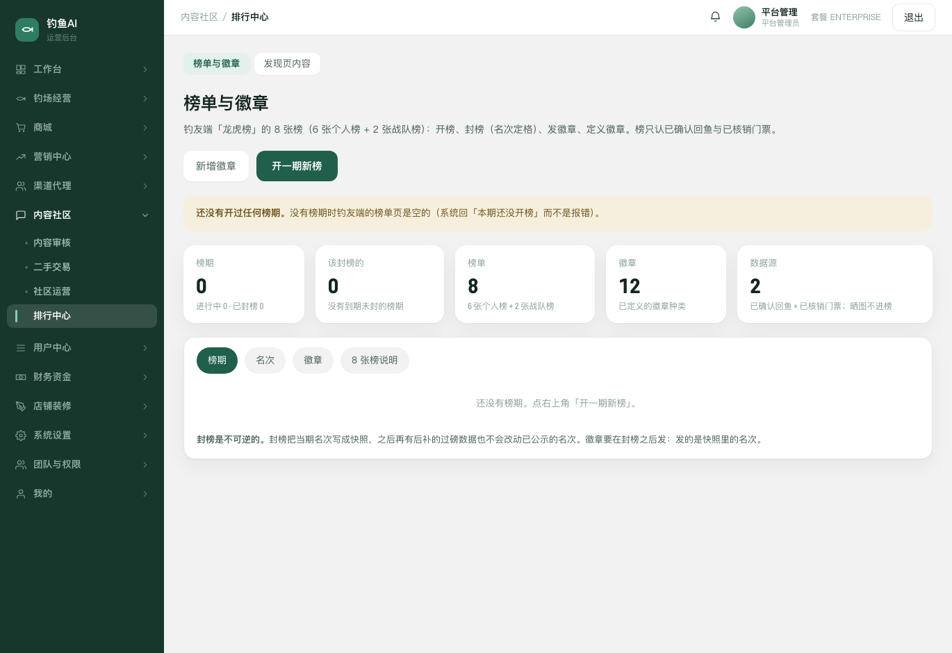 榜单与徽章截图