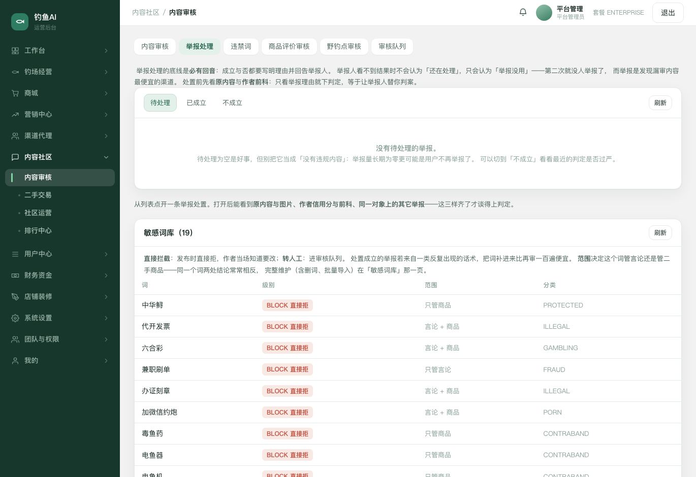 举报处理截图